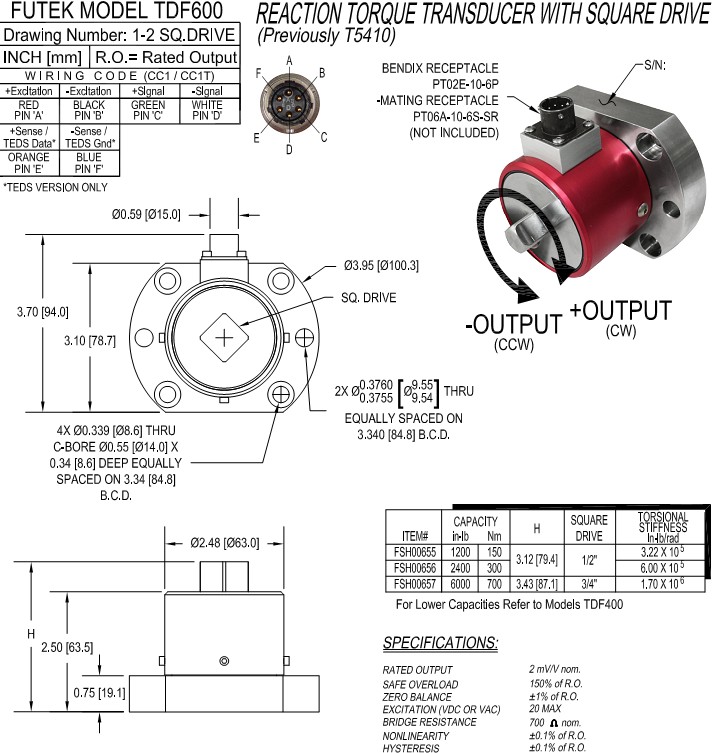 TDF600扭矩傳感器 TDF600扭矩傳感器