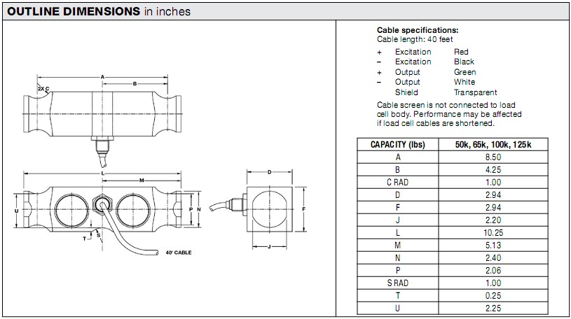 9223-100klbs稱重傳感器 9223-100klbs稱重傳感器